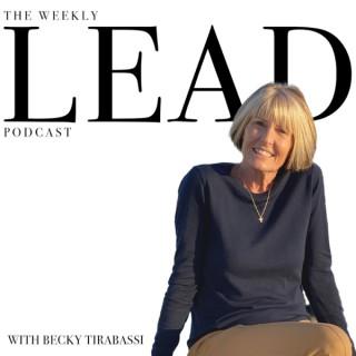 Becky Tirabassi with THE WEEKLY LEAD