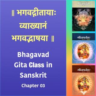 Bhagavad Gita Class (Ch3) in Sanskrit by Dr. K.N. Padmakumar (Samskrita Bharati)