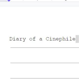 Diary of a Cinephile