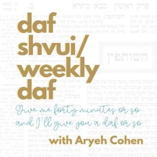 Daf Shvui/Weekly Daf: Give me forty minutes or so and I'll give you a daf or so